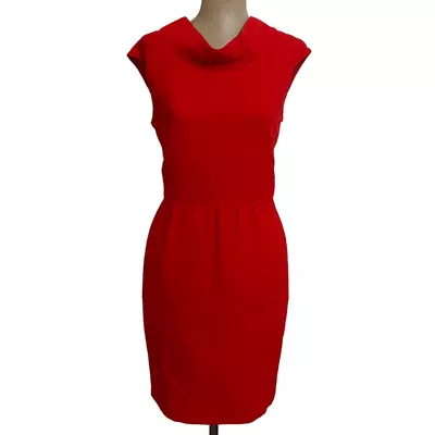 Oscar De La Renta Vintage Wool Red Sheath Dress Size 6 • $175