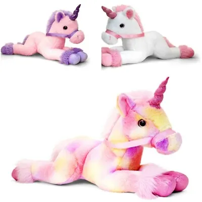 Keel Toys 35cm Pink Or White Unicorn Cuddly Soft Toy Plush /Teddy • £11.95