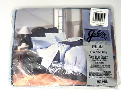 Vintage Jubilee Percale Cannon Twin Flat Sheet USA Made NEW Sealed • $14.99