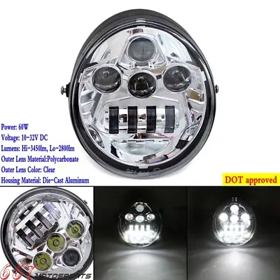$115.99 • Buy LED Headlight Lamp For Harley Davidson VRSCA V-Rod VRSC VRod .. DOT Approved