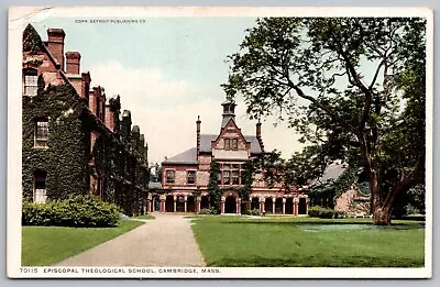 Massachusetts Cambridge Episcopal Theological School Campus Vintage UNP Postcard • $9