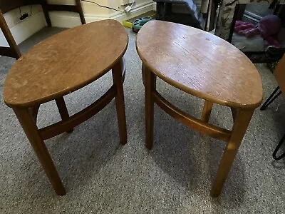 Nathan Teak Leaf Nested Tables Coffee Side Vintage  • £80