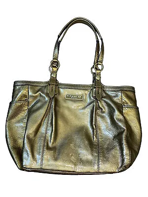 Coach Y2k Madison Gold Leather Tote Bag Purse Top Handle Satchel F1049-F15253 • $47