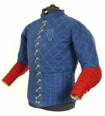 Medieval Gambeson Reenactment Roman Historical Costume Blue Color Fancy Look • $99