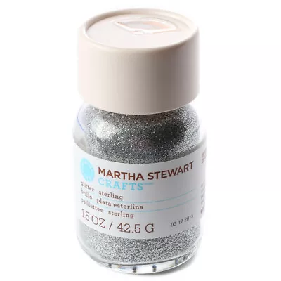 4 Jars Of Martha Stewart Crafts Fine Glitter Sterling 1-1/2 Oz Each • $20.76