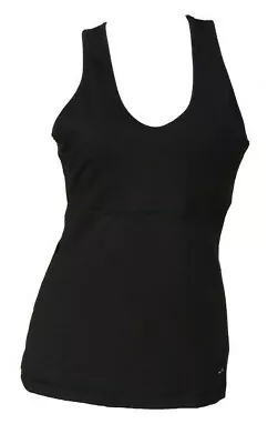 Aerodynamics By Marika Cotton Tummy Control Tank Shelf Bra Side Zip Black S-XL • $19.99