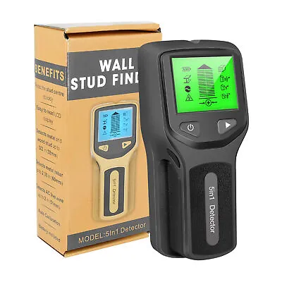5 In 1 Electric Stud Finder Cable Wire Detector Scanner Wall Metal Tester Q3D9 • £16.07