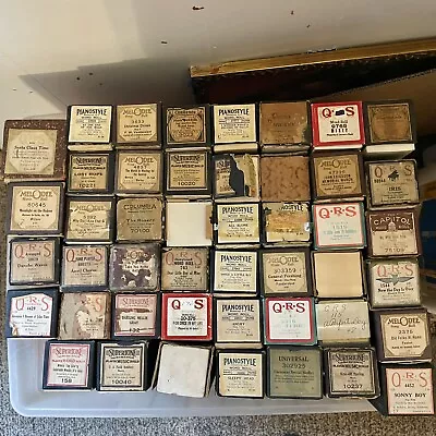 Lot 64 Antique Player Piano Music Rolls Vintage Collection Some Dated 1924 • $84.99