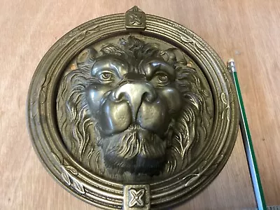 Reclaimed Heavy Brass Ex Large Lionhead Door Knocker • $138.96