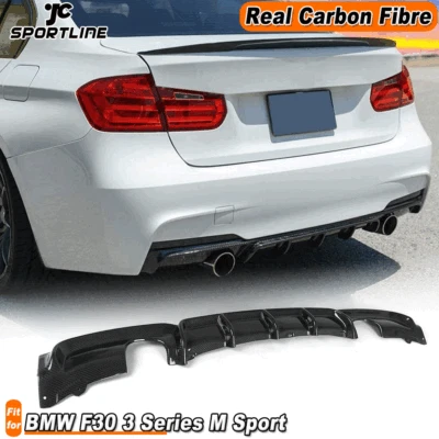 Carbon Fiber Rear Diffuser Lip Fit For BMW F30 320i 325i 328i M Sport 2012-2017 • $400.22