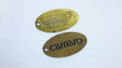 $60 • Buy Vintage Car Stutz Brass Tag Key Chain. Chevrolet Camaro Brass Key-chain Tag
