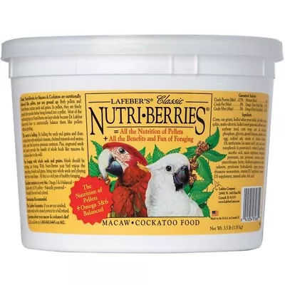 Lafeber Classic Nutri-Berries Macaw & Cockatoo Food • $50.98