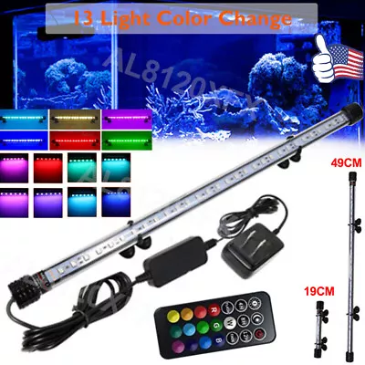 Underwater Aquarium LED Light Fish Tank RGB Submersible Lamp + Remote • $13.29