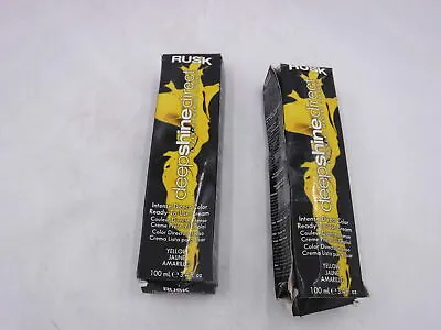 £9.66 • Buy Set Of 2 Yellow RUSK DEEP SHINE INTENSE ADVANCED MARINE THERAPY HAIR COLOR 3.4oz