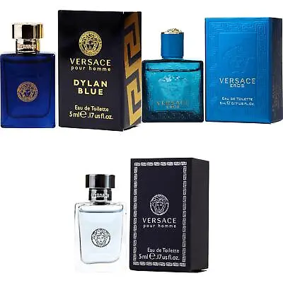 3pc Mini Gift Set Versace Dylan Blue Eros Men Pour Homme 5ml/0.17oz NEW! • $29.49