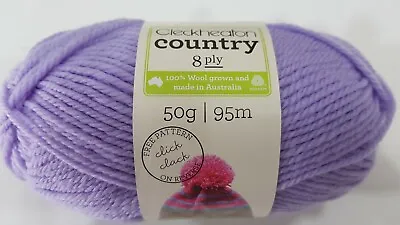 Cleckheaton Country #2190 Lavender 100% Pure Wool 8 Ply • $5.50