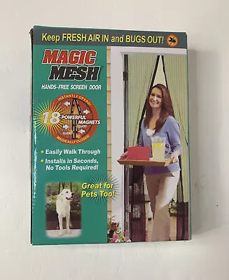 Magic Mesh Deluxe Hands Free Magnetic Screen Door 39 X83  - Black (MM011124) • $8.09