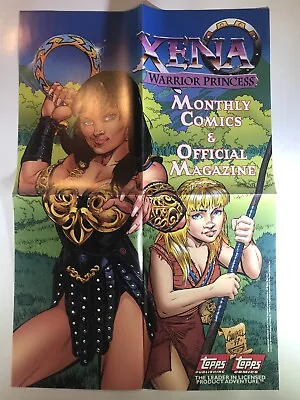 1997 Xena Warrior Princess Topps Comics Promotional Poster J. Scott Campbell   • $7.99