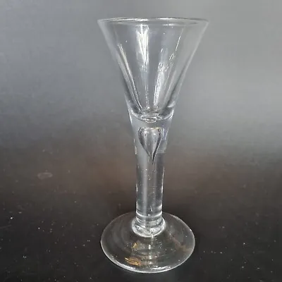 Antique 18th Century Wine Drinking Glass With Teardrop Stem • £149