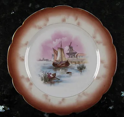 Imperial Karlsbad Decorative China Plate*Handpainted Windmills Sailboats Austria • $6.99