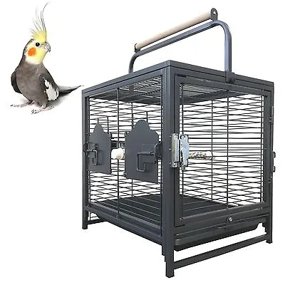 64cm Supreme Portable Bird Cage Pet Travel Carrier Perch Feeder Stand Parrot • $100