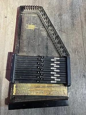 Vtg Wooden Folk Instrument Oscar Schmidt 36 String 15 Chord Autoharp • $80