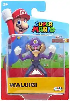 Jakks World Of Nintendo Super Mario Waluigi 2.5  Toy Figure Collectible 2023 • $14.95