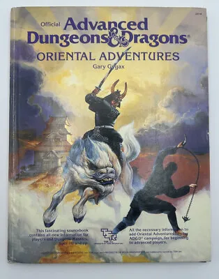 Advance Dungeons & Dragons AD&D ORIENTAL ADVENTURES 2018 TSR 1985 • $180