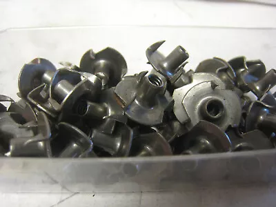 #6-32 X 1/4  - Qty 50 - 3 Prong Tee Nut Straight Barrel  Steel T-Nut • $9.99