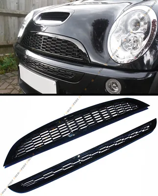 For 01-06 Mini Cooper R52 R53 Front Upper Lower Glossy Blk Honeycomb Mesh Grille • $48.99