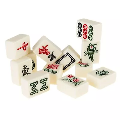 Chinese Mahjong Game Set 144 Tiles In Ornate Case 1.25 X .75 Inch Tiles • $30.99