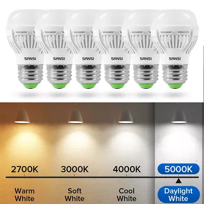 SANSI 60W Equiv LED Light Bulb 4/6pack 9W 900lm 2700K-5000K A15 E26 Bedroom Lamp • $13.88