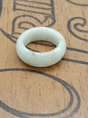 Vtg Natural Jadeite Carved Ring Sz 4 -Buy3ShipFree  • $4.80