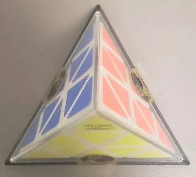 NEW Tomy Pyramid Pyraminx Speed Cube Triangle 3D Neon Puzzle Case 1981 Toy Vtg • $74.95