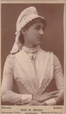 Victorian Cdv Photo -  Actress - Miss M. Moore.  London Studi0 • £4.50