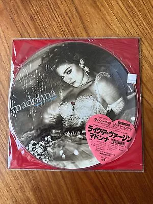 MADONNA Picture Vinyl Record LP Like A Virgin 1984 Japan W/Sticker OBI P-15003 • £49.99