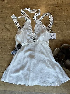 $10 • Buy Ladies Size 10 Angel Biba White Mini Dress BNWT