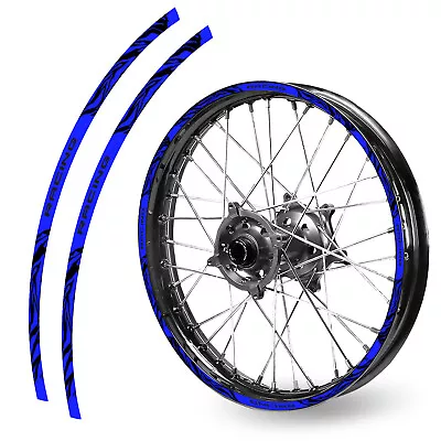 Blue WILD01B Rim 21  18  Wheel Decals Tape For XT 250 08-12 13 14 15 16 17 18 19 • $39.85