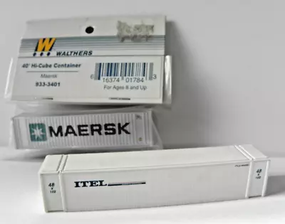 N Scale WALTHERS 933-3401 Maersk 40' Hi-Cube Container New Sealed Plus Bonus! • $8