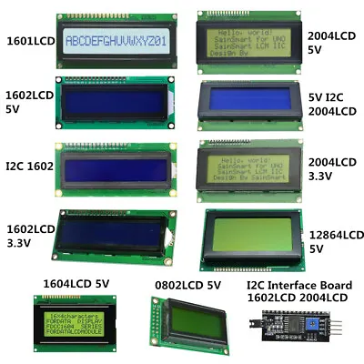 1601/1602/1604/0802/2004/12864 Character 3.3V/5V LCD Display Module For Arduino • $1.34