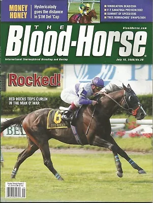 2008 - July 19th Issue Of  Blood Horse Magazine - RED ROCKS On The Cover • $18