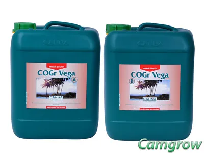 CANNA  COGr Vega A+B 10L  Veg/Growth Coco Plant Nutrient Hydroponics • £58.95