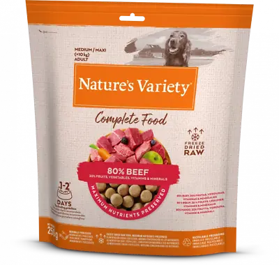 Nature's Variety Complete Freeze Dried Food For Adult Dogs Various Flavours • £13.19