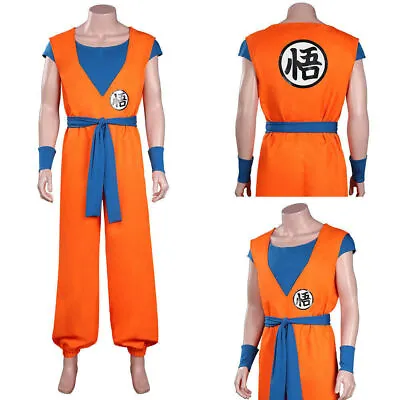 Doragon Cosplay Super Hero Son Costume Goku Halloween Outfit Jumpsuit Vest Belt • $27.63