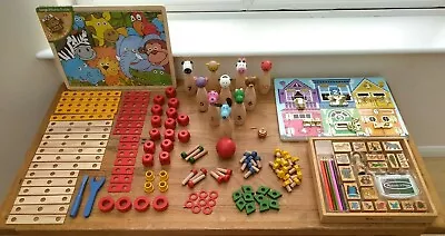 £40 • Buy Wooden Toy Bundle Age 3 / 4 + Latches Board, Jigsaw Etc Three / Four Year Old