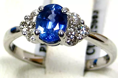 Blue Sapphire Ring 14K White Gold Lab Certified Nature Made In USA 20yrs On EBay • £964.74