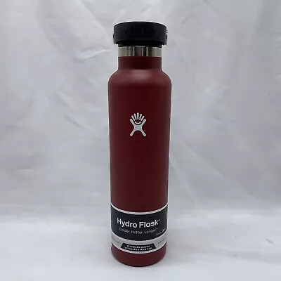 Hydro Flask 24 Oz Red Standard Mouth & Lid 709 Ml Double Wall Stainless • $23.99