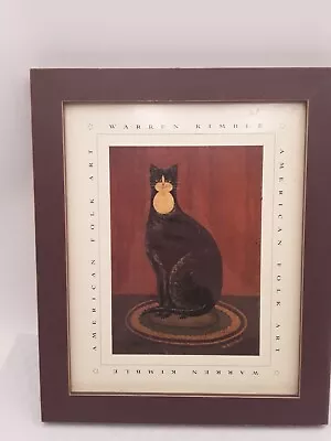 Warren Kimble Cat Print Framed 12 X 10 • $75