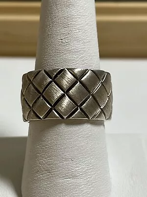 Michael Dawkins Sterling Silver Quilted Textured Band Ring Sz. 8.75. 14.5Grams • $46.25