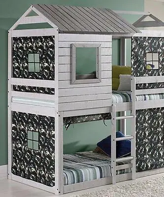 $899 • Buy Jackson Fort Bunk Bed With Camo Tent